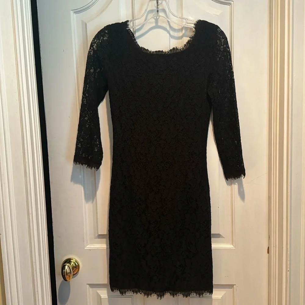 Diane Von Furstenberg black sexy classy dress